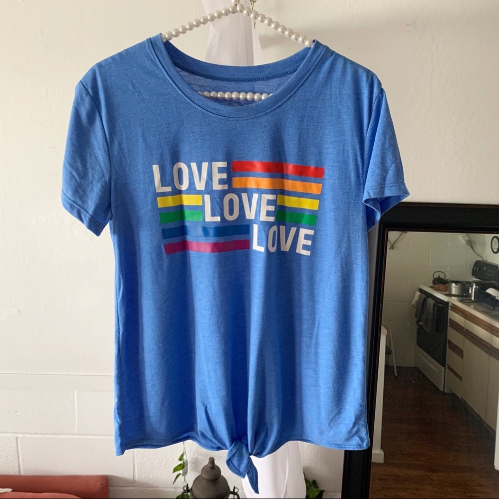 Pride LOVE LOVE LOVE Tie Tee